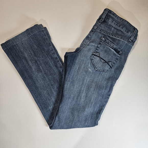 Mossimo Jeans Womens Size 1 Medium Wash Bootcut Low Rise Y2K Style Retro Denim - Picture 3 of 8